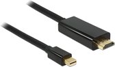 DeLOCK 83698 adaptateur de câble vidéo 1 m Mini DisplayPort HDMI noir
