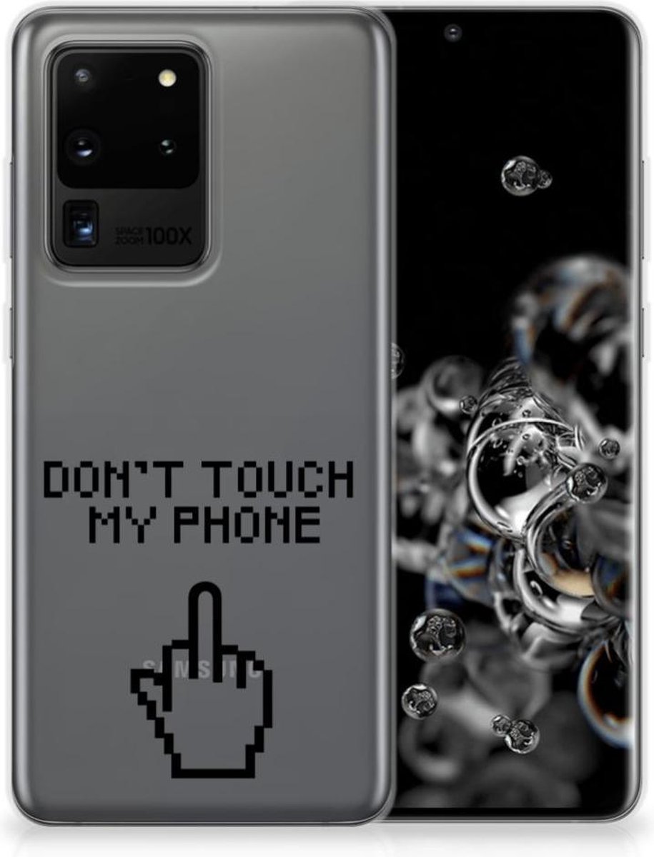 Samsung Galaxy S20 Ultra Silicone-hoesje Finger Don't Touch My Phone