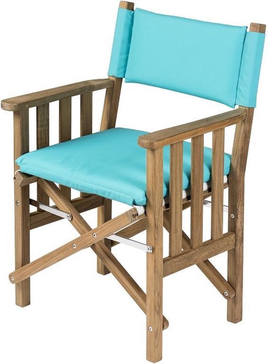 Regisseursstoel II Teak Premium met Smaragd kussenset