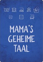 Spreukenbordje: Mama's Geheime Taal! | Houten Tekstbord