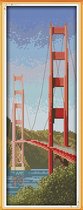 Artstudioclub®  borduurpakketten volwassenen Golden Gate Brug 16 × 38cm