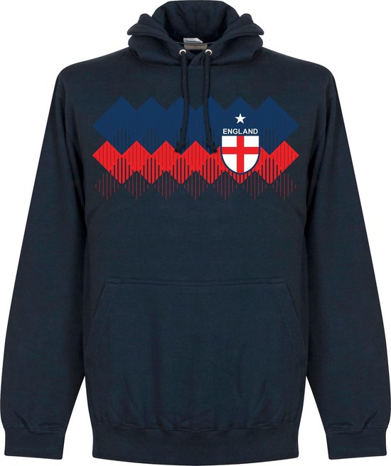 Engeland 2018 Pattern Hooded Sweater - Navy - L