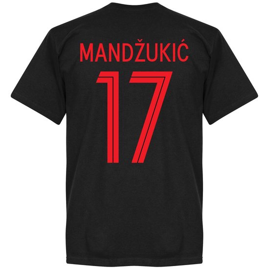 T-shirt Croatie Mandzukic 17 Team 2021-2022 - Zwart - XL