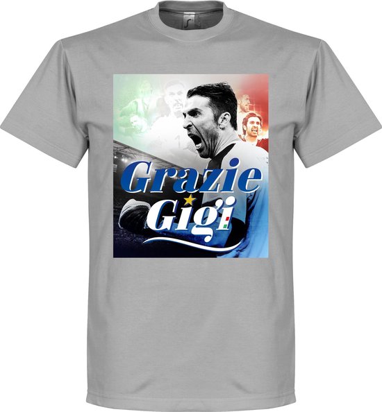 Grazie Gigi Buffon T-Shirt - Grijs - XXXXL
