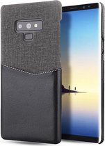 Étui à cartes pour Samsung Galaxy Note 9 | Noir | Couverture arrière en cuir PU | Portefeuille | Titulaire de la carte