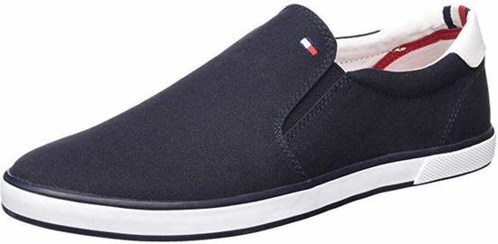 Tommy Hilfiger - Harlow heren instappers laag - donkerblauw canvas -  FM0FM00597 | bol.com