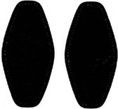 Reparatiedoek Strijkbaar Elleboogstukken -  Zwart - 95 x 185 mm
