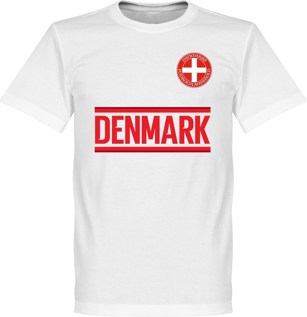 Denemarken Team T-Shirt - Wit - XXXXL
