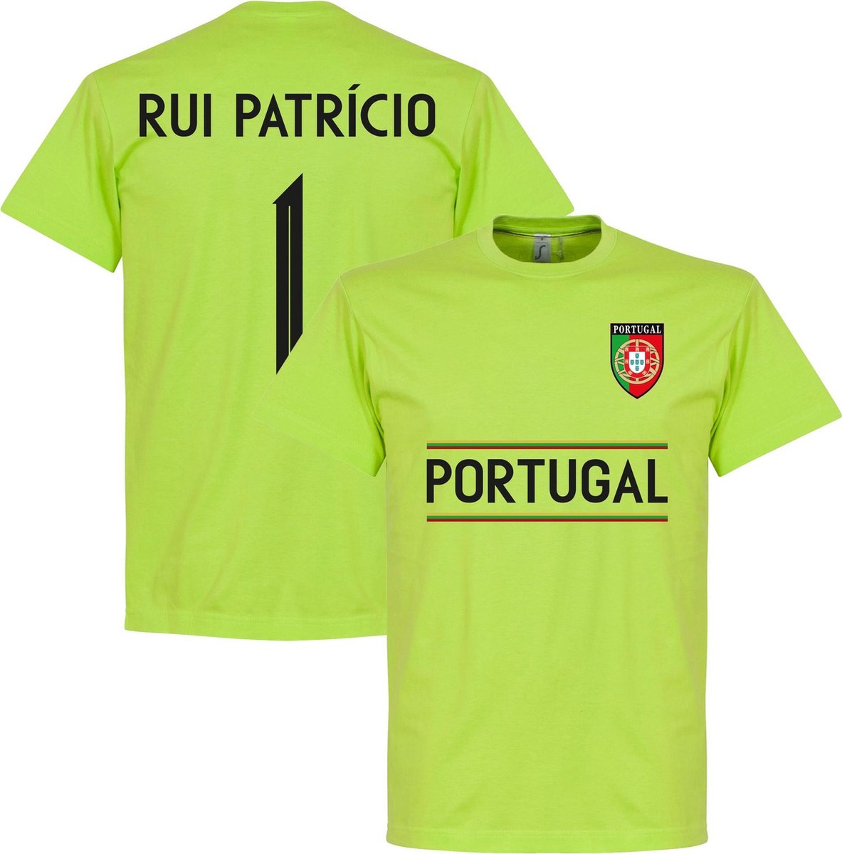 Portugal Rui Patricio Team T-Shirt - Licht Groen - S