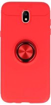 Wicked Narwal | Softcase voor Samsung Galaxy J5 2017 Hoesje met Ring Houder Rood