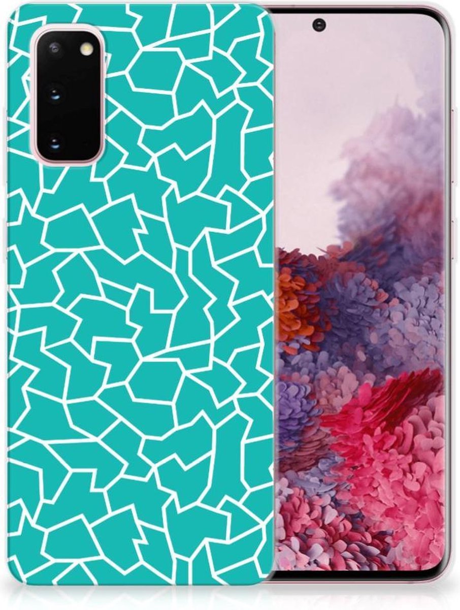 Samsung Galaxy S20 Hoesje maken Cracks Blue
