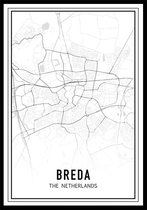 City Map Breda A2 stadsposter