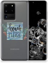 Geschikt voor Samsung Galaxy S20 Ultra Telefoonhoesje met Naam Boho Beach