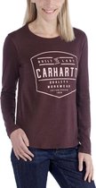 Carhartt Lockhart Graphic Fudge Heather Long Sleeve Shirt Dames M