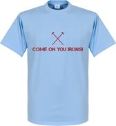 Come On You Irons T-shirt - Lichtblauw - XL