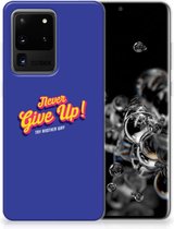 Samsung Galaxy S20 Ultra Siliconen hoesje met naam Never Give Up
