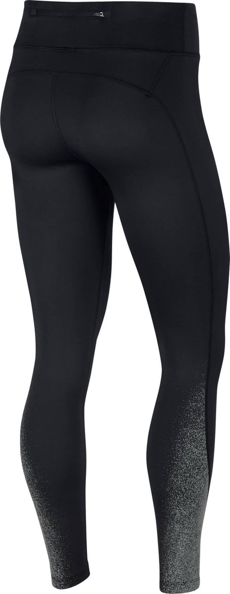 Nike Nk Fast Tight Runway Sportlegging Dames - Black/Silver - Maat S