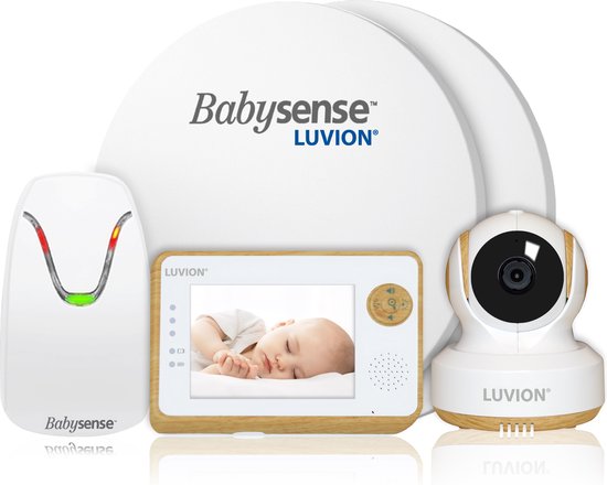 LUVION® Essential Limited Babyfoon met Camera + LUVION® Babysense 7 - Sensormatje - 5 Sterren Veiligheidsvoordeelbundel