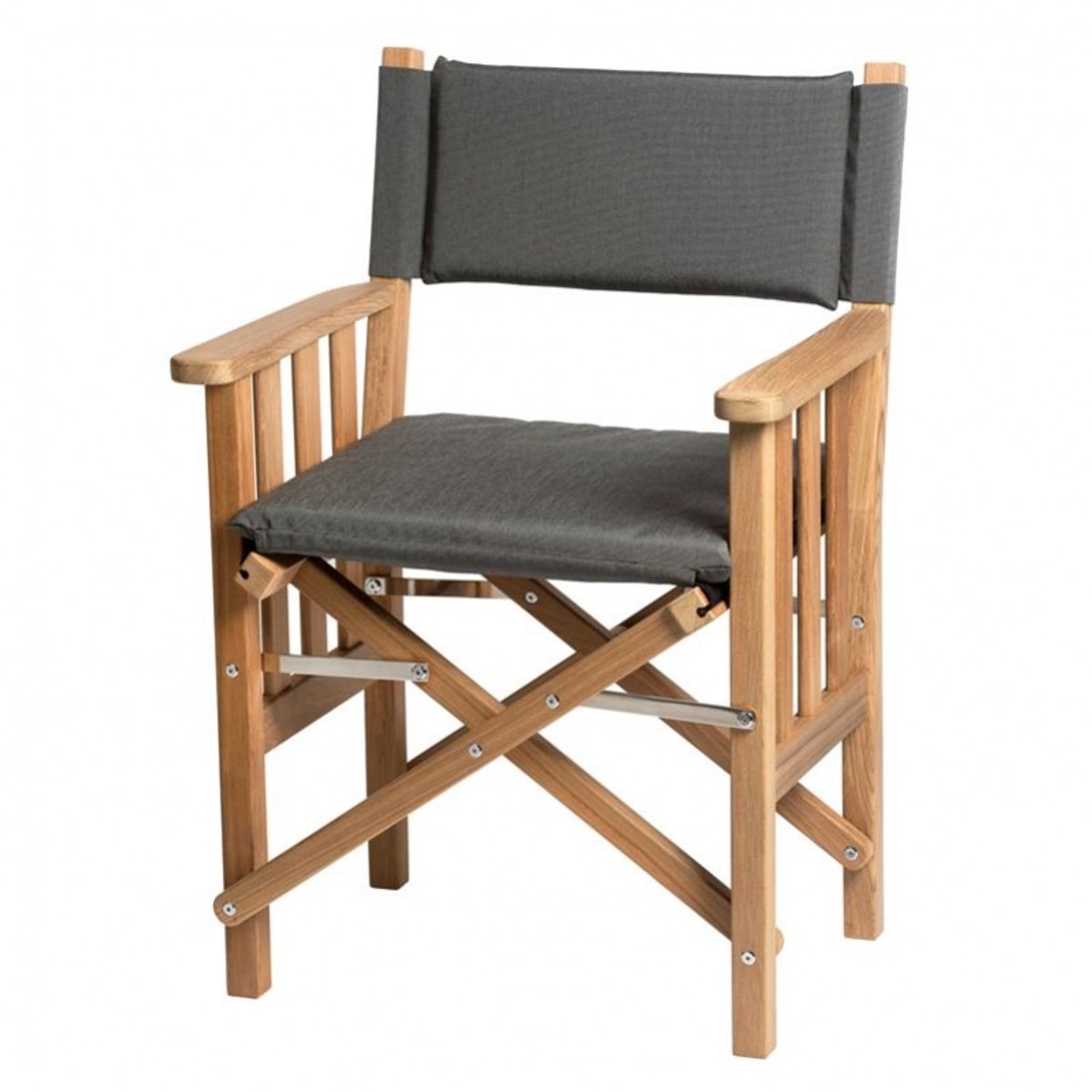Regisseursstoel II Teak Premium met Forza Zwarte kussenset (Geolied)
