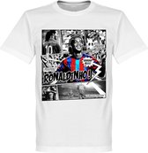 Ronaldinho Barca Comic T-shirt - Wit - 4XL