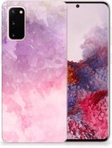 Geschikt voor Samsung Galaxy S20 Hoesje maken Pink Purple Paint