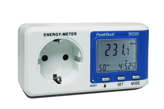 Peaktech 9035 - energiemeter - resolutie van 0,1 W - Enkel voor NL (randaarde)