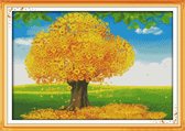 Artstudioclub®  borduurpakketten volwassenen Boom met oranje kleur 48 × 34cm