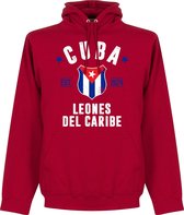 Cuba Established Hooded Sweater - Rood - XXL