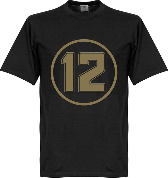 Senna 12 Retro T-Shirt - Zwart  - XXXXL