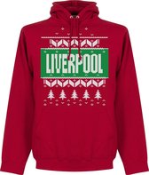 Liverpool Kerst Hooded Sweater - Rood - XL