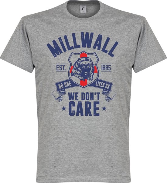 Millwall We Don't Care T-Shirt - Grijs - XXXXL