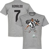 Ronaldo 7 Script T-Shirt - Grijs - XXL