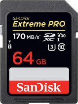 SanDisk geheugenkaart - SD-kaart - 64 GB - 90 Mb/s (max. write) - UHS-I/Class 10/V30/U3