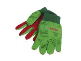 Klein Toys Bosch tuin handschoenen - 1 maat die past vanaf 3 jaar - 90% ademend katoen - geeft plezier geen bescherming - groen rood