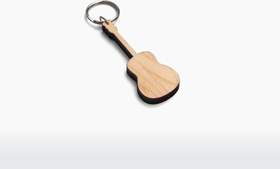 Porte-clés en bois Berben Design - Guitare - Esdoorn | bol