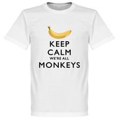 Keep Calm We're All Monkeys T-Shirt - 4XL