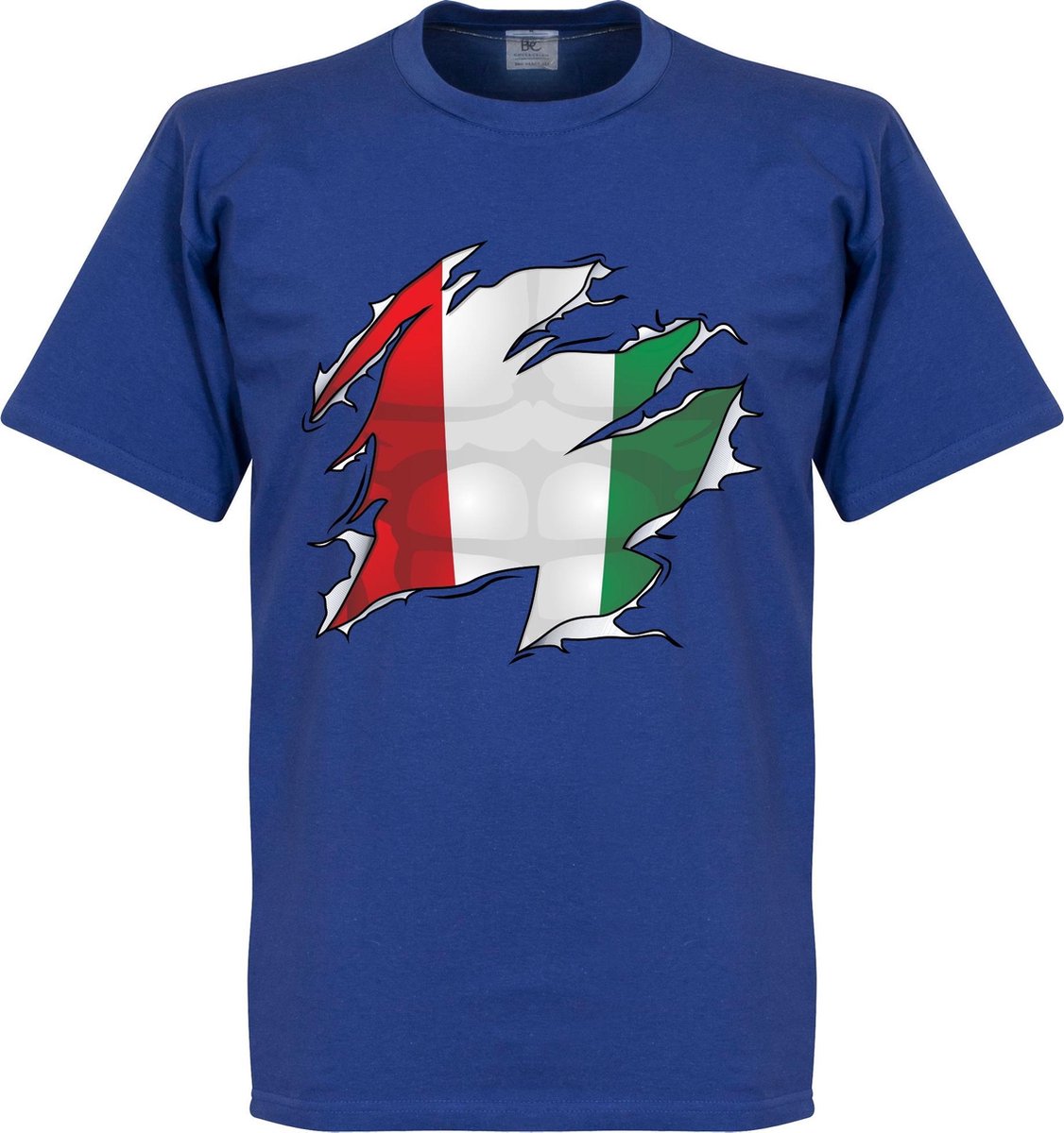 Italië Ripped Flag T-Shirt - 4XL