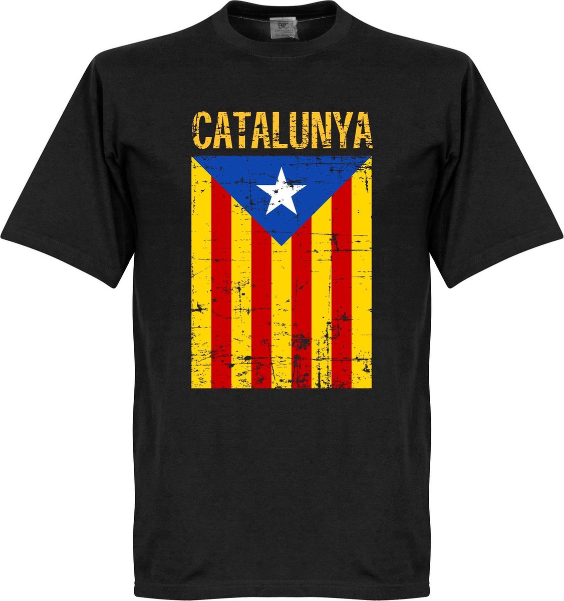 Catalonië Vintage T-Shirt - Zwart - 3XL