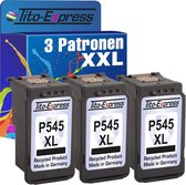 Set van 3x gerecyclede inkt cartridges voor Canon PG-545