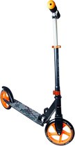 muuwmi aluminium scooter – tretroller, 200 mm, ABEC 5, GS-goedgekeurd, in hoogte verstelbaar, zwart-oranje