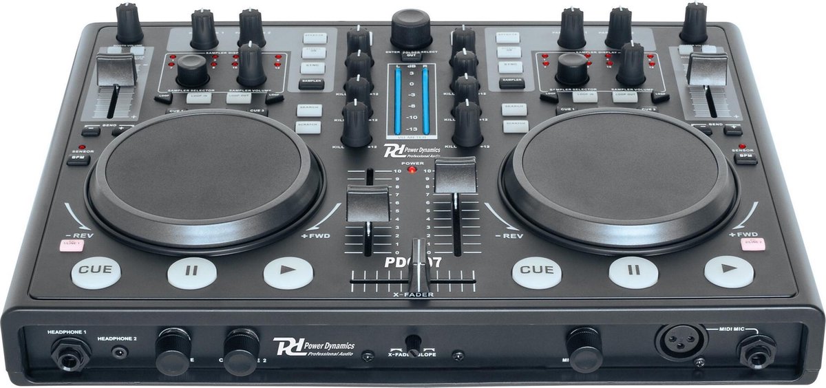 Power Dynamics PDC-07 DJ controller USB met geluidskaart & Virtual DJ  Software | bol.com