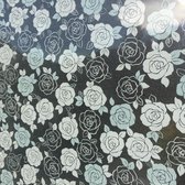 Decoratieve raamfolie met rozen print | rozen bloemen motief | zelfklevend | 91 x 300 | krasvast | uniek design