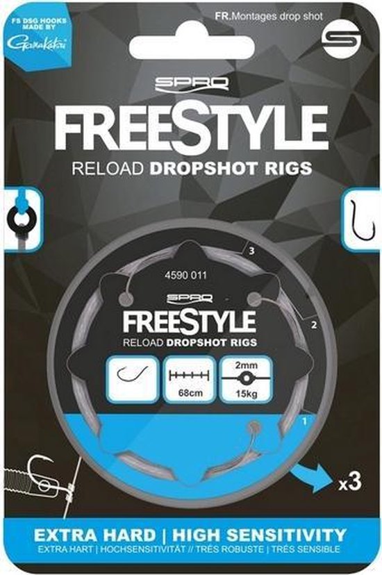 Spro Freestyle Reload Dropshot Rig 0.28 mm - haak 4 | bol.com