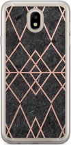 Samsung Galaxy J7 2017 siliconen hoesje - Abstract rose gold