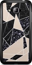 Samsung J3 hoesje - Abstract painted | Samsung Galaxy J3 (2016) case | Hardcase backcover zwart