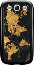 Samsung S3 (Neo) hoesje - Wereldmap | Samsung Galaxy S3 Neo case | Hardcase backcover zwart