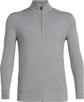 Icebreaker Momentum Longsleeve met Doorlopende rits Heren, fossil/snow heather Maat XL