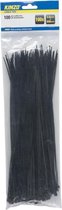 200x zwarte kabelbinders - 3,6 x 300 mm - Tie wraps / rips