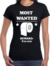 Most wanted toiletpaper t-shirt zwart voor dames S