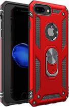 iPhone 6 Plus & 6s Plus Hoesje - Anti-Shock Hybrid Armor met Kickstand Ring - Rood